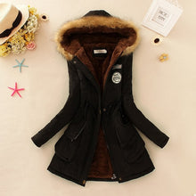 Load image into Gallery viewer, 2019 basic winter coat women oversize warm hooded jacket