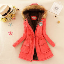 Load image into Gallery viewer, 2019 basic winter coat women oversize warm hooded jacket