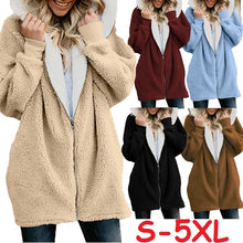 Load image into Gallery viewer, Women Coat Winter 2019 Causal Soft Hooded Pocket