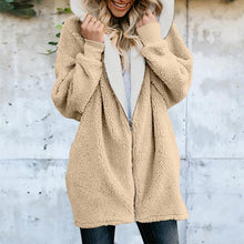Load image into Gallery viewer, Women Coat Winter 2019 Causal Soft Hooded Pocket