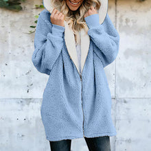 Load image into Gallery viewer, Women Coat Winter 2019 Causal Soft Hooded Pocket