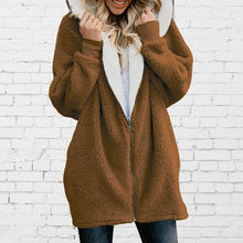 Load image into Gallery viewer, Women Coat Winter 2019 Causal Soft Hooded Pocket